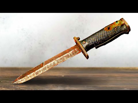 I Restore A Rusty 1953 M5 Bayonet - Korean War Restoration