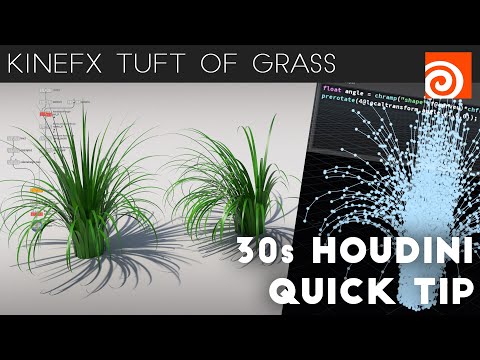 Houdini 30s Quick Tip #18 - Tuft of Grass with KINEFX