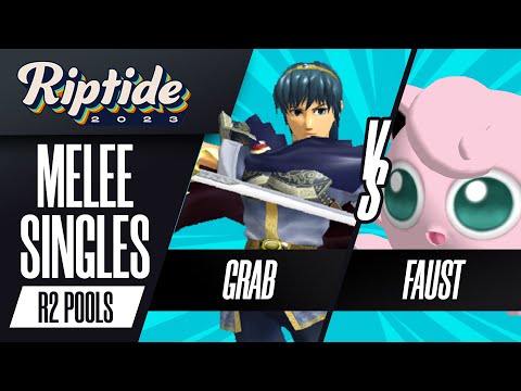 Grab (Marth) vs Faust (Jigglypuff) - Melee Singles Round 2 Pools - Riptide 2023