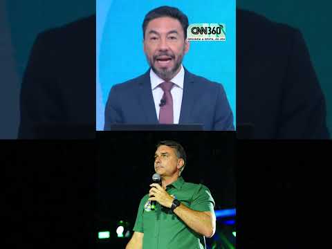 Flávio Bolsonaro chega com mulher e filhas aos Estados Unidos