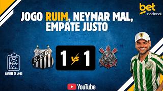 Santos e Corinthians empatam em dia apagado de Neymar