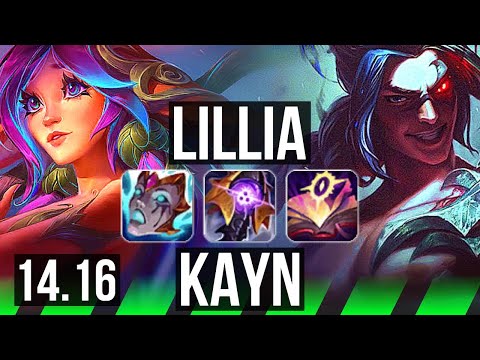 LILLIA vs KAYN (JGL) | 66% winrate, 12/3/9, Legendary | EUW Master | 14.16