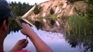 preview picture of video 'Bass fishing a pond near Deary, Idaho'