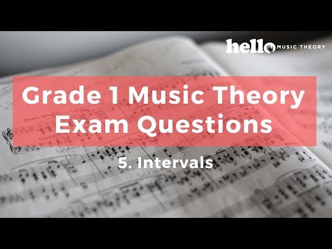 Grade 1 Music Theory Exam Questions - Intervals