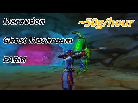 EASY ~50+g/hour Maraudon Ghost Mushroom Farm. ANY Class!