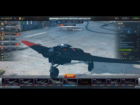World Of Warplanes.  Ho-229.  Wunderwaffe Bat Wing.  Review And Gameplay