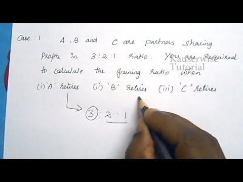 [#1] Retirement of a Partner [Profit sharing ratio & Goodwill] with simple examples:- by kauserwise Video