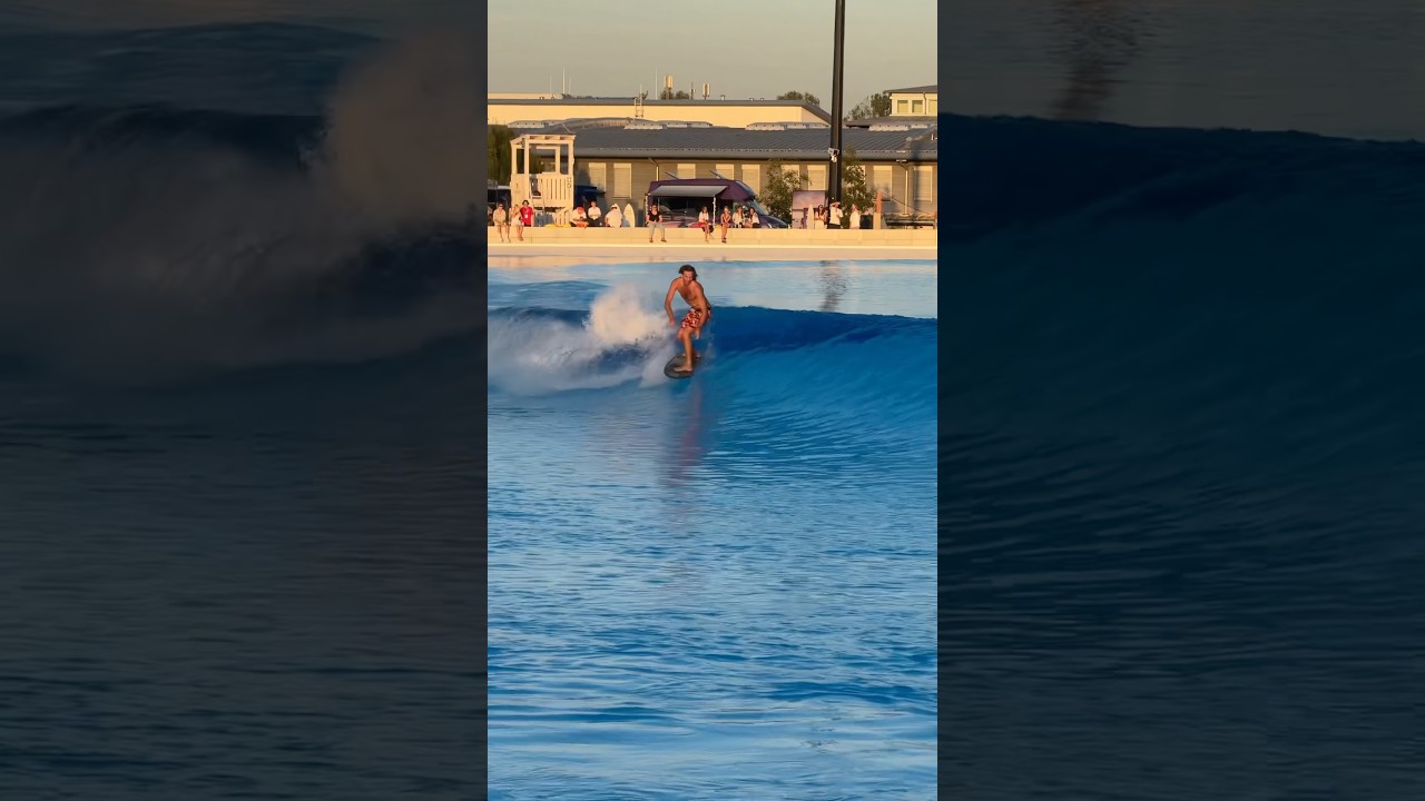 He created a new way to surf the wave pool!