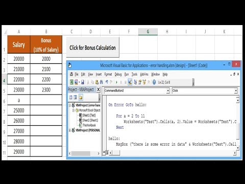 Excel VBA Tutorial 13 - Error Handling in VBA