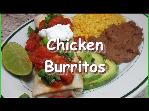 How to Make Chicken Burritos ~ Easy Mexican Burrito Recipe