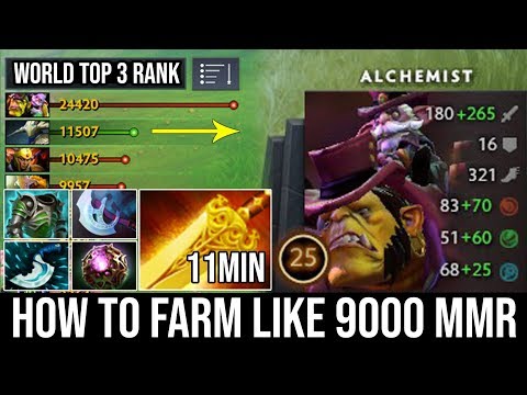 How to Ez Jungle Alchemist in 7.22e | World Top 3 MMR 11Min Radiance Killing Enemy Like Creeps DotA2