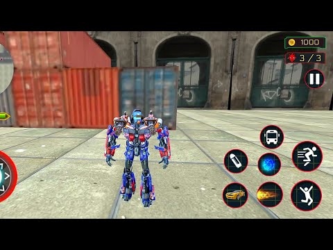Grand Bus Robot Car Transform #2 - Robot Shoooting Game - Android Gameplay