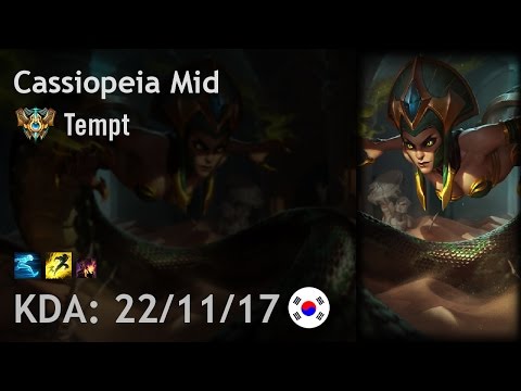 Cassiopeia Mid vs Karthus - Tempt - KR Challenger Patch 6.20