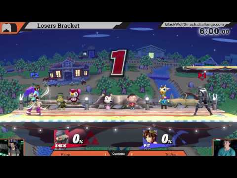 BW April Smash 4 - Wangz (Shiek) vs. Tri Jam (Toon Link, Pit) - Losers Bracket