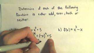 Symmetry - A Quick Discussion for Testing if a Polynomial is Even / Odd