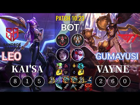 SB Leo Kai'Sa vs T1 Gumayusi Vayne Bot - KR Patch 10.23