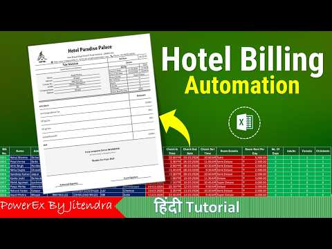 Hotel Data Billing Management in Excel Fully Automatic System