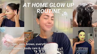 in depth self care routine || maintenance/glow up routine: brows, skin, body care, hair, and more!!