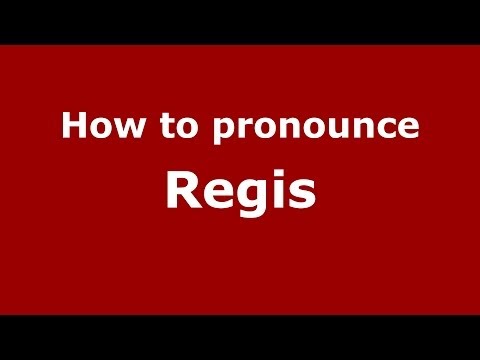 How to pronounce Regis (Italian/Italy) - PronounceNames.com