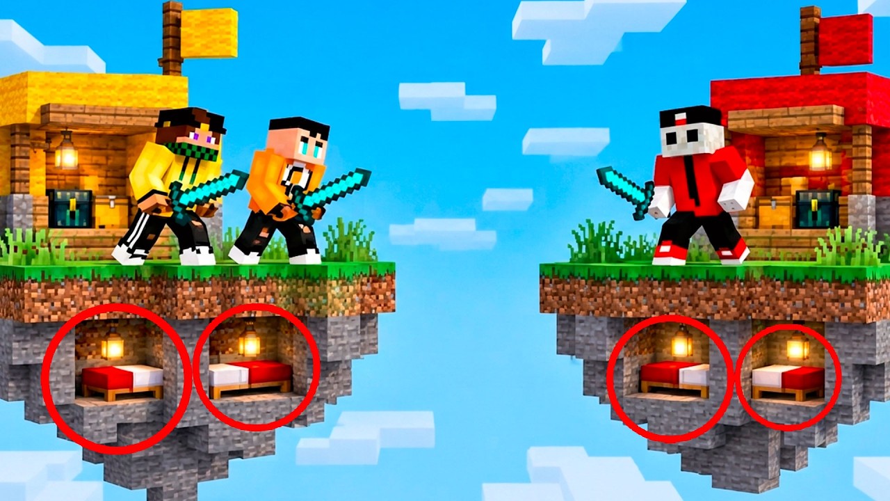 BEDWARS 2vs1 MA IL LETTO È NASCOSTO E DIVISO IN 2