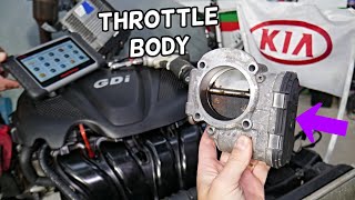 THROTTLE BODY REPLACEMENT REMOVAL KIA SORENTO, KIA SPORTAGE