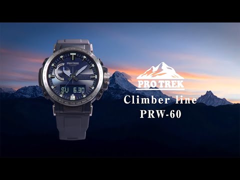 Casio Pro Trek PRW-60-2ADR Climber Line Tough Solar Digital Analog Dial Navy Blue Silicone Band-1