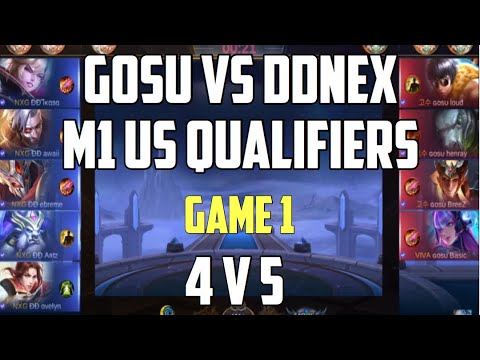 GOSU VS DDNEX 4v5?! - GAME 1 | MOBILE LEGENDS M1 US QUALIFIERS GRAND FINALS