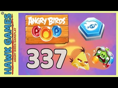 Angry Birds Stella POP Bubble Shooter Level 337 - Walkthrough, No Boosters