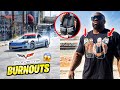 CORVETTE ALMOST CRASHED DOING BURNOUTS | CLOTHING DROP