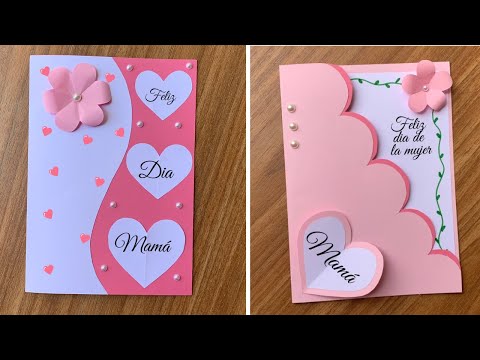💌 2 Tarjetas DIY para Mamá en el Día de la Mujer 🌸✨ | Ideas Fáciles y Bonitas #diy