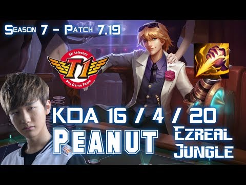 SKT T1 Peanut EZREAL vs SEJUANI Jungle - Patch 7.19 KR Ranked