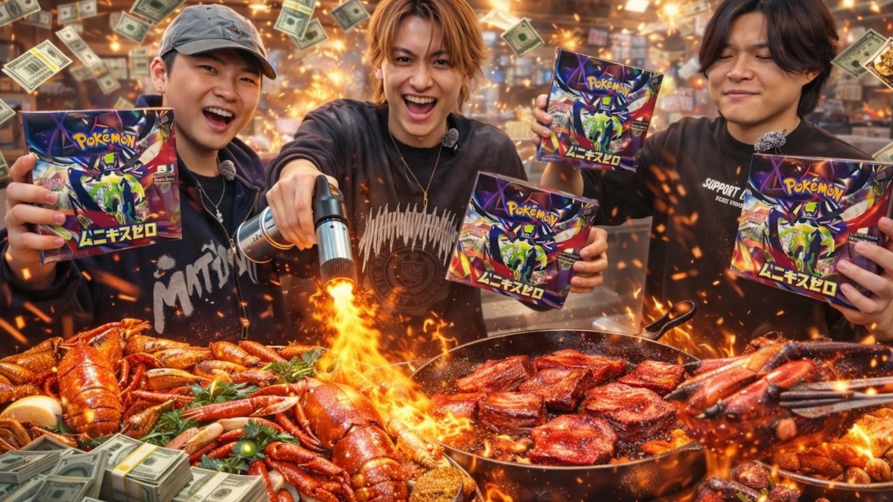 当たったポケカ売った金だけで料理作ってみた