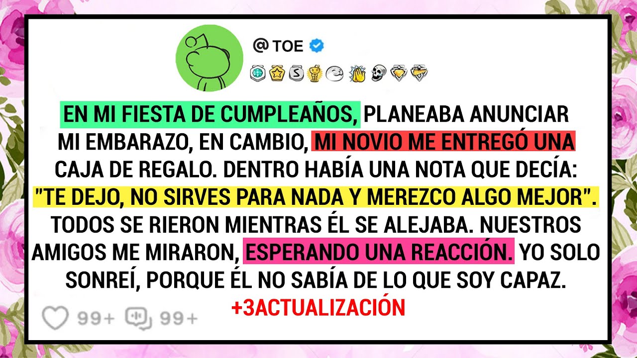 En mi fiesta de cumpleaños, planeaba anunciar mi embarazo, en cambio, mi novio me entregó una ...