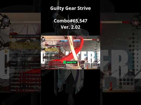 Guilty Gear Strive - Combo 65,547 (Version 2.02) #shorts