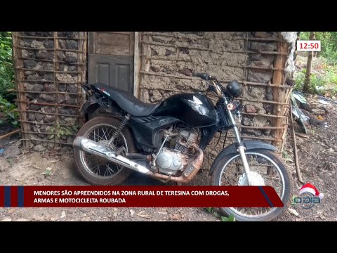 Menores são apreendidos na zona rural de Teresina com drogas, armas e motocicleta 02 12 2022