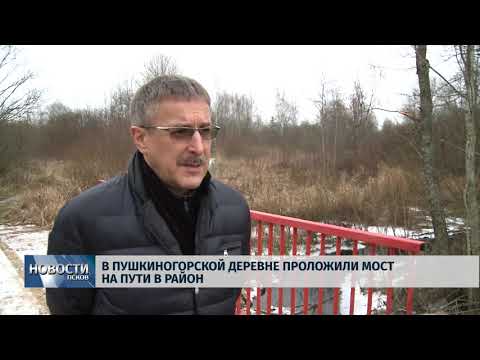 Новости Псков 28.11.2019 / В Пушкиногорской деревне проложили мост на пути в район