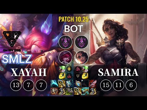 OMG Smlz Xayah vs Samira Bot - KR Patch 10.25