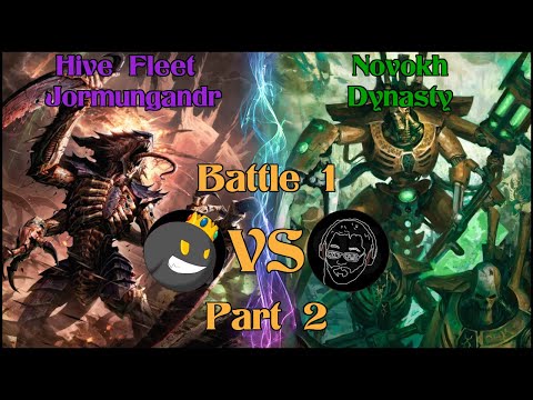 Novokh Dynasty Necrons vs Hive Fleet Jormungandr Tyranids Amateur Battle Report (P2) | #Warhammer40k