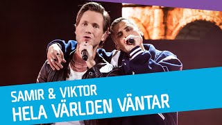 Kadr z teledysku Hela Världеn Väntar tekst piosenki Samir & Viktor