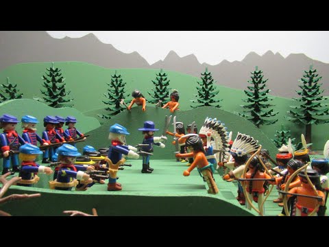 Little Bighorn: Indianer gegen US-Soldaten ! Stop-Motion-Western-Playmobil !
