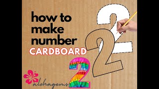 How to Make a Number 2 Cardboard Base for Piñata | Easy DIY Tutorial (14-Inch)