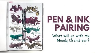 Pen & Ink Pairing // Finding the right ink for my new pen Moody Orchid #fountainpenink #fountainpen