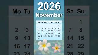 Download lagu November 2026 Calendar mp3