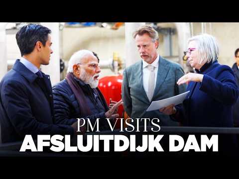 PM Modi visits Afslutidijk Dam in Netherlands