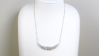 Pt950 アコヤ無調色パール ダイヤモンド ペンダントネックレス