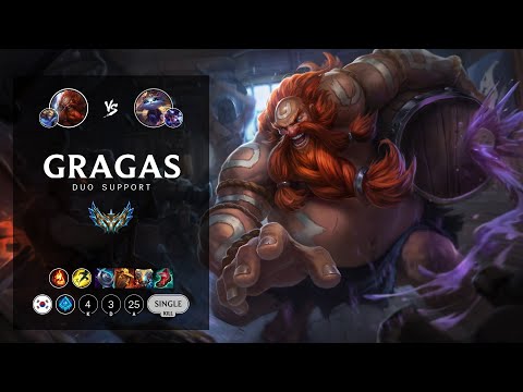 Gragas Support vs Yuumi - KR Challenger Patch 12.9