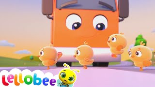 Little Duck With A Feather On His Back | Kids Songs | ABCs and 123s | Lellobee