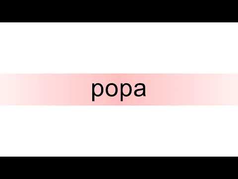 How to pronounce popa