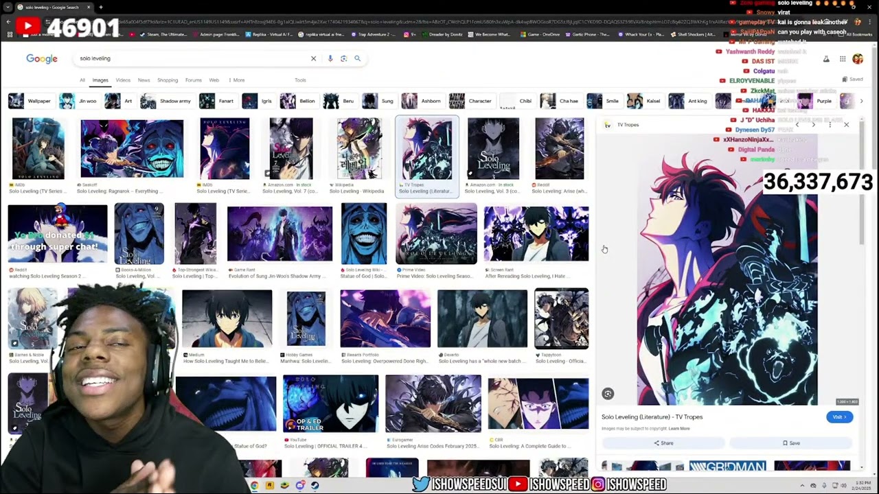 ishowpeed opinion on solo leveling