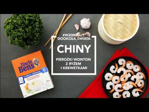 Pierożki wonton nadziewane krewetkami i ryżem